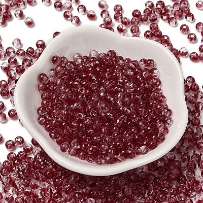 Transparent Colours Glass Round Beads SEED-F006-05A-04-1