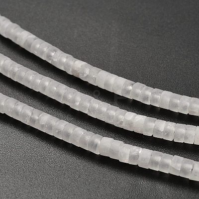 Natural Frosted Angolan Clear Quartz Beads Strands G-P575-B46-4x2mm-1