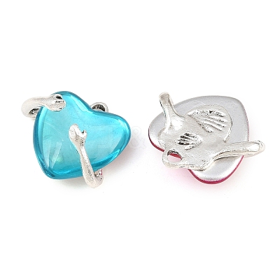 Alloy & Glass Pendants GL-CBA1C07-01AS-1