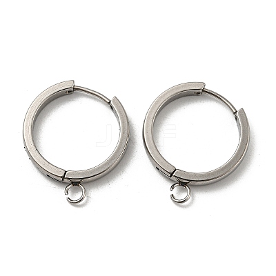 Tarnish Resistant 201 Stainless Steel Huggie Hoop Earrings Findings STAS-A167-01P-P-1