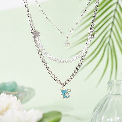 40PCS 5Colors Alloy with Enamal Pendants PALLOY-DC0001-66-1