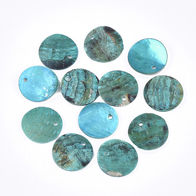 Spray Paint Natural Akoya Shell Pendants SHEL-S274-75C-10-1