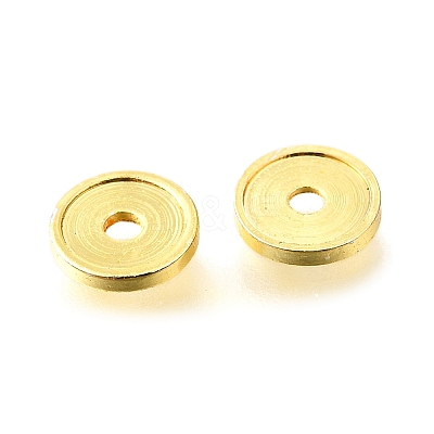 Flat Round Brass Beads KK-L230-04G-1