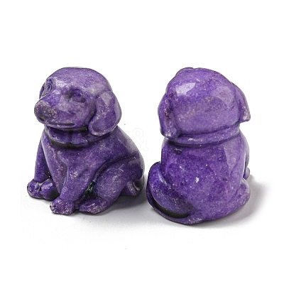 Dyed Natural Imperial Jasper Dog Figurine Statue for Living Room Table Home Decoration DJEW-N003-05A-1