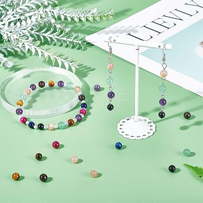80Pcs 8 Style Natural Mixed Gemstone Beads G-NB0002-98-1