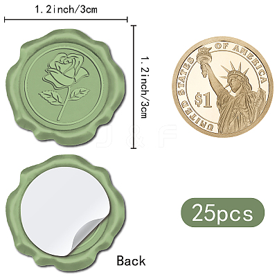 25Pcs Adhesive Wax Seal Stickers DIY-CP0009-11B-11-1