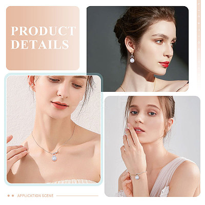 40Pcs 2 Style Shell Pearl Pendants PALLOY-CA00028-1