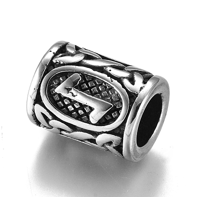 304 Stainless Steel European Beads OPDL-G010-07AS-02B-1