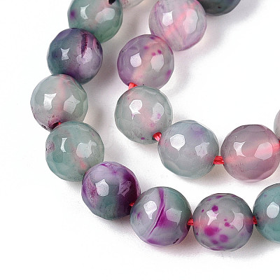 Natural Agate(Dyed & Heated) Beads Strands G-T139-8mm-88C-1