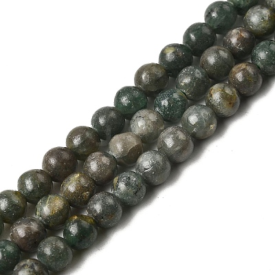 Natural Green Apatite Beads Strands G-K350-C04-6mm-1