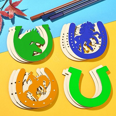 Unfinished Wood Horseshoe Cutouts WOOD-CJC0009-02-1