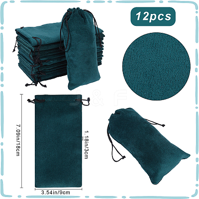 12Pcs Velvet Glasses Storage Drawstring Bag ABAG-BBC0001-16A-1