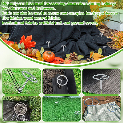200Pcs Carben Steel Garden Landscape Staples AJEW-WA0004-14-1