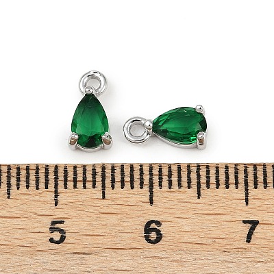 Brass Micro Pave Cubic Zirconia Pendants KK-K374-07P-01-1