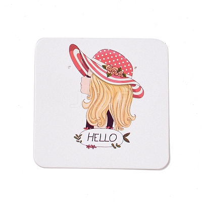 Square Paper Earring Display Cards CDIS-C004-02E-1