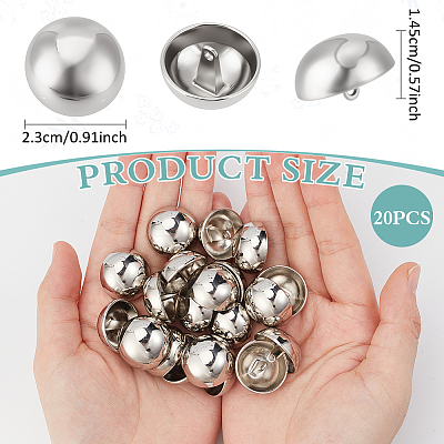 1-Hole Zinc Alloy Buttons FIND-MA0001-18B-P-1