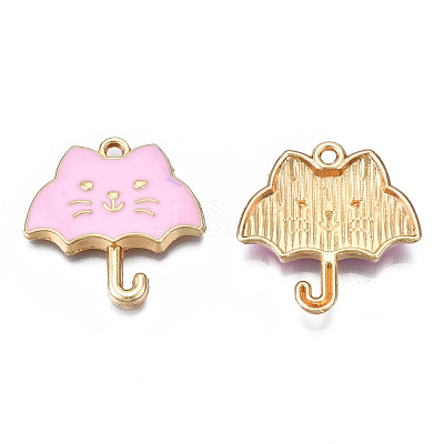Rack Plating Alloy Enamel Pendants ENAM-T011-191B-1