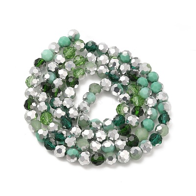 Electroplate Glass Beads Strands EGLA-P048-B-1