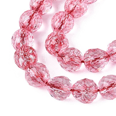 Crackle Transparent Glass Beads Strands GLAA-N068-04A-09-1
