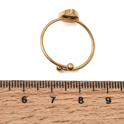 Triangle 304 Stainless Steel Open Cuff Bangle Makings with Bezel Tray SA-CBABF3F-03G-01-1