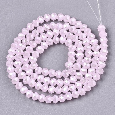 Electroplate Glass Beads Strands X-EGLA-A034-J6mm-A09-1