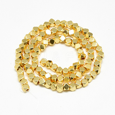 Electroplate Non-magnetic Synthetic Hematite Beads Strands X-G-Q465-31G-1