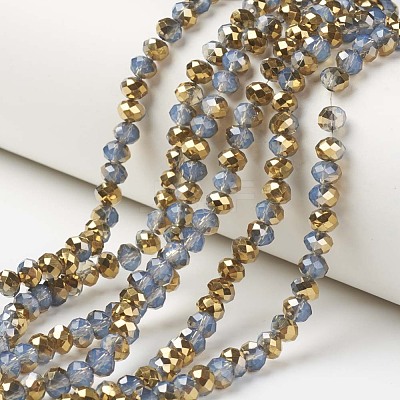 Electroplate Glass Beads Strands EGLA-A034-J2mm-O06-1