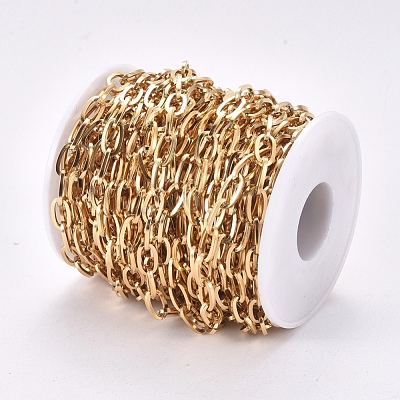 Ion Plating(IP) 304 Stainless Steel Paperclip Chains CHS-F009-02A-G-1