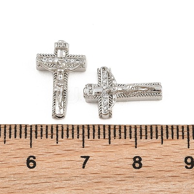 Easter Brass Micro Pave Clear Cubic Zirconia Pendants CU-CBADC6C-10P-03-1