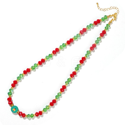 Christmas Glass Seed Beaded Necklaces LS-SI5243-1-1