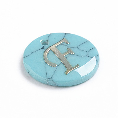 Synthetic Turquoise Charms G-L561-001F-1