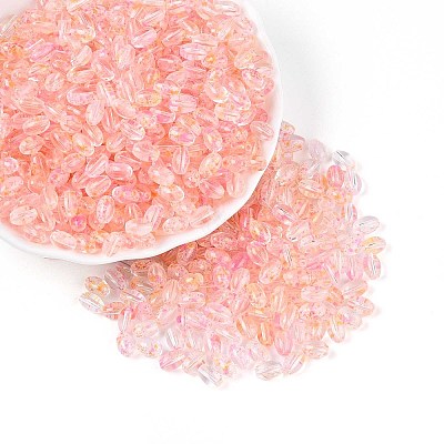 Baking Paint Transparent Glass Beads DGLA-T004-06H-1