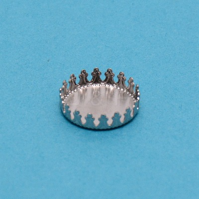 304 Stainless Steel Plain Edge Bezel Cups STAS-WH0031-08P-02-1