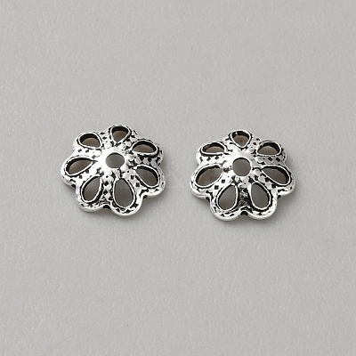 Retro 925 Sterling Silver Bead Caps LS-STER-WH0007-17E-AS-1