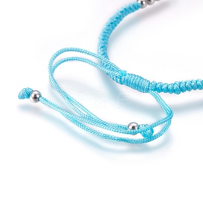 Nylon Cord Braided Bead Bracelets Making BJEW-F360-FP17-1