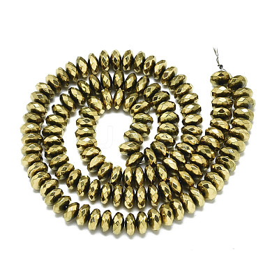 Electroplate Non-magnetic Synthetic Hematite Beads Strands G-S352-50-1