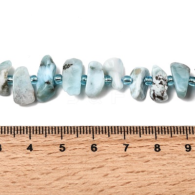 Natural Larimar Beads Strands G-L649-A07-01-1