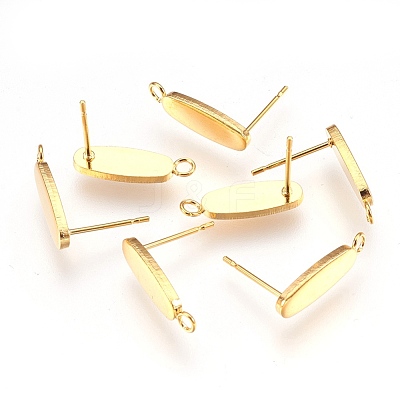 304 Stainless Steel Stud Earring Findings STAS-G176-04G-1