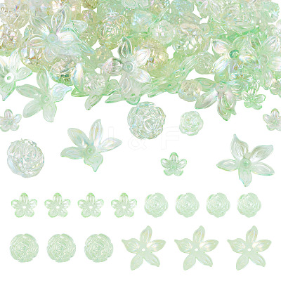 94Pcs 4 Styles Transparent Acrylic Beads TACR-TA0001-84-1