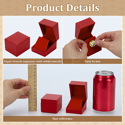 Paper Brooch/Badge Storage Boxes CON-WH0107-41B-1