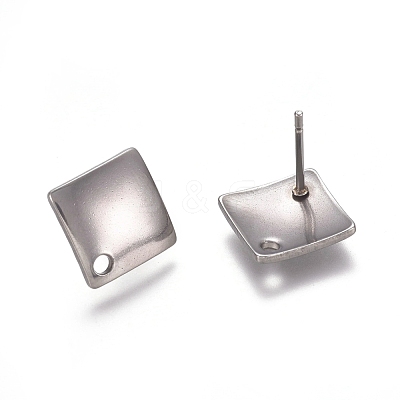 Non-Tarnish 304 Stainless Steel Stud Earring Findings STAS-M274-011P-1