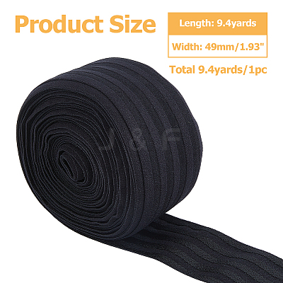 9.4 Yards Flat Polyester Elastic Cord/Band EC-HS0001-01B-1