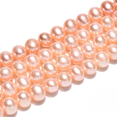 Natural Cultured Freshwater Pearl Beads Strands PEAR-N016-06C-01-1