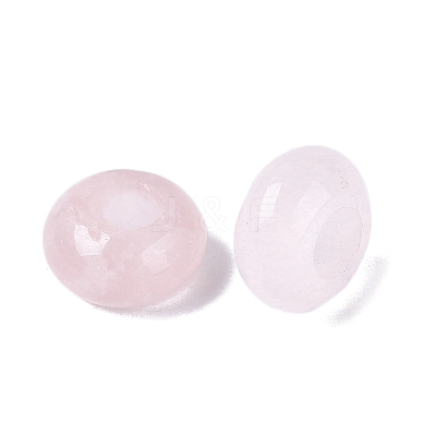Natural Rose Quartz European Beads G-N359-17A-09-1