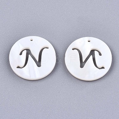 Natural Freshwater Shell Charms SHEL-S276-119N-1
