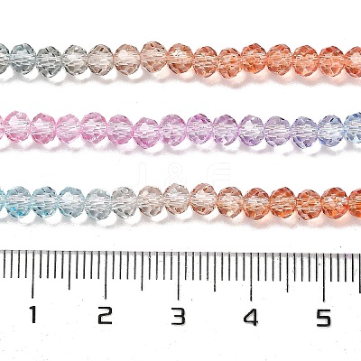 Transparent Painted Glass Beads Strands X1-DGLA-A034-T4mm-A19-1