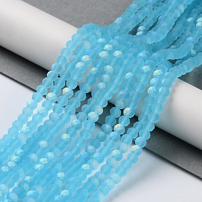 Transparent Glass Beads Strands LS-EGLA-A044-T8mm-MB08-1