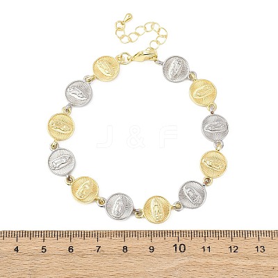 Brass Link Chain Bracelets for Women BJEW-G762-03GP-02-1