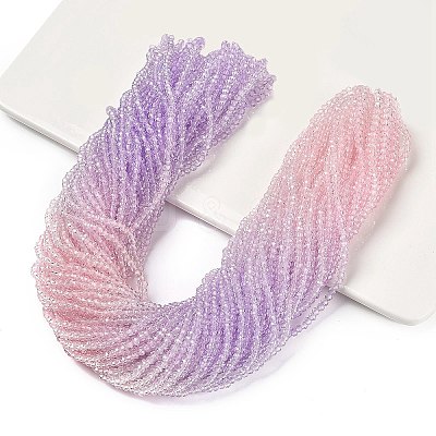 Transparent Painted Glass Beads Strands DGLA-A034-T3mm-A05-1