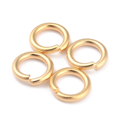 Rack Plating Brass Open Jump Rings KK-O139-18O-G-1